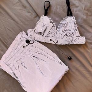 Reflective Two-Piece Pants Set